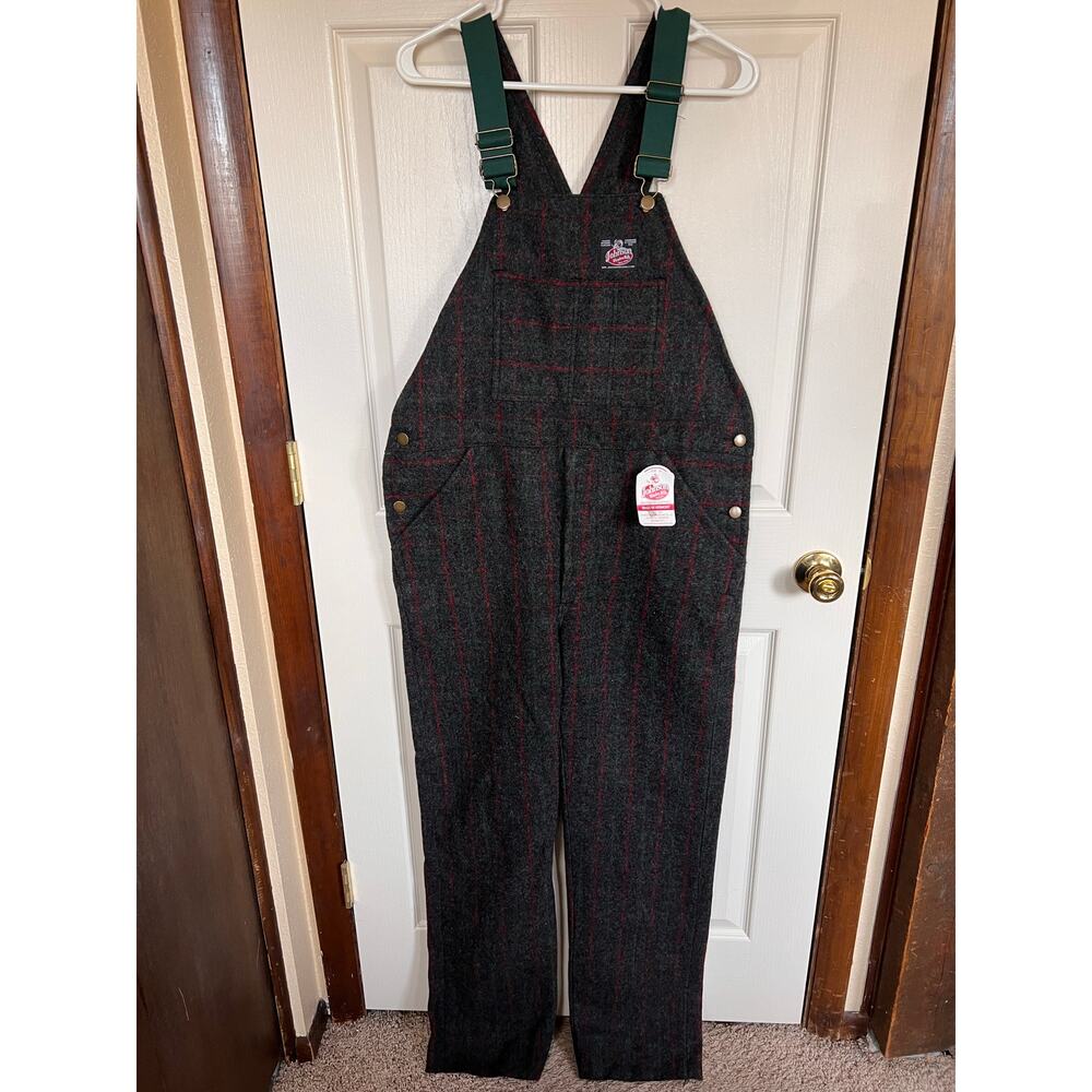 Vintage Johnson Woolen Mills Wool Bib Overalls Made in USA
